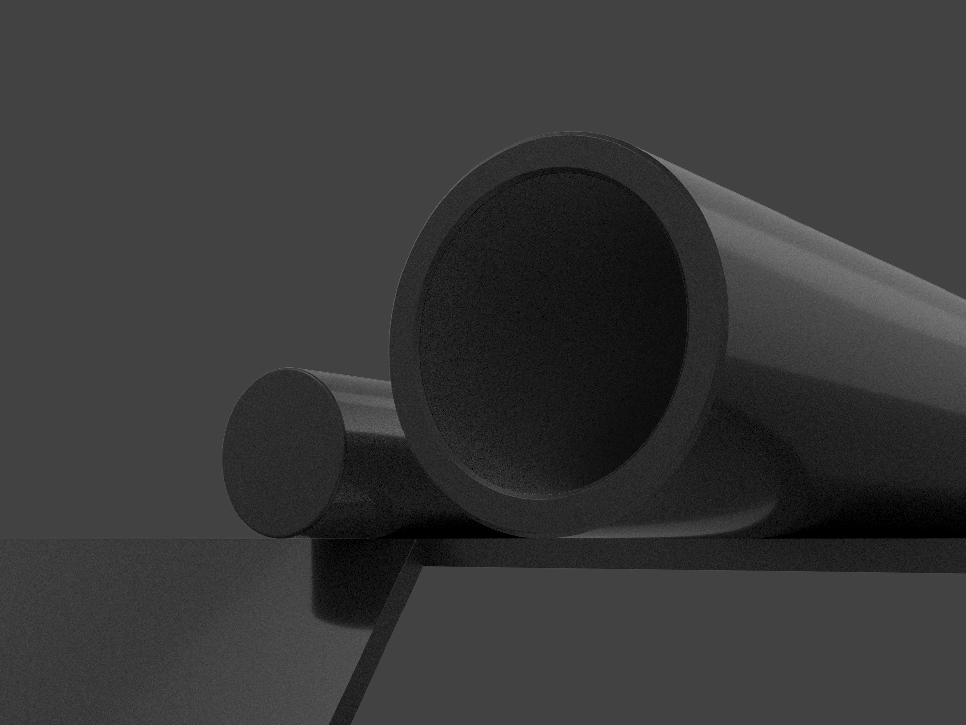 TIVAR® UV UHMW-PE plastic stock shapes in black